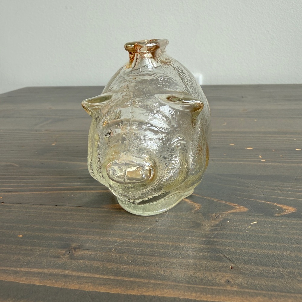 Vintage Anchor Hocking pressed glass piggy bank - Picture 5 of 11